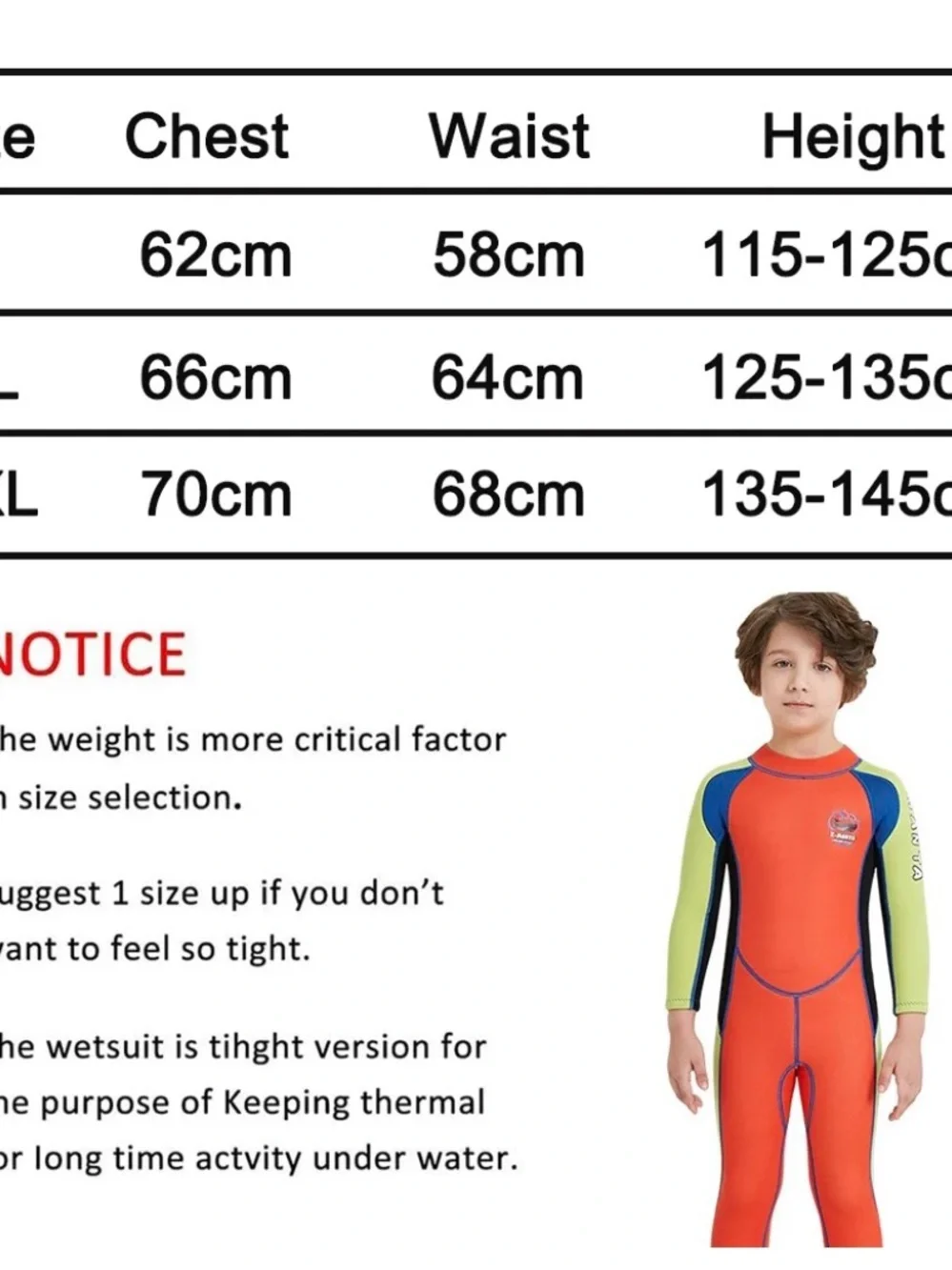 Dive and Sail Orange & Lime Full-Body Swim Wetsuit - Long Sleeve